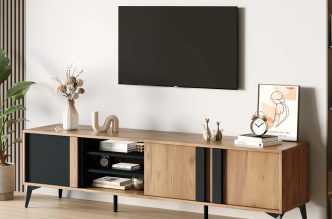 should you buy a tv stand with open or closed storage
