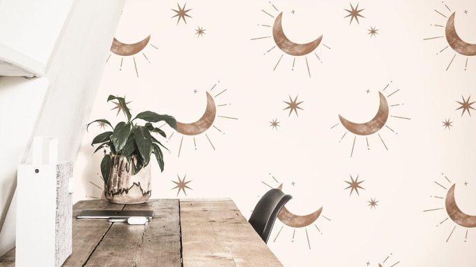 wallpaper showdown peel and stick or paste applied which fits your space