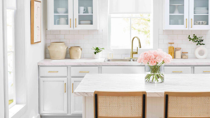 pair white shaker cabinets with any design style