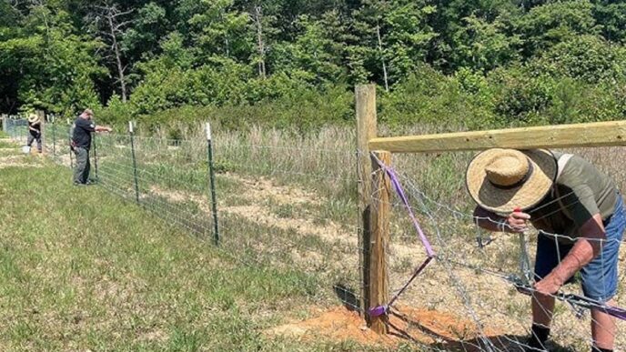 the simplest way to fence a hobby farm without heavy machinery
