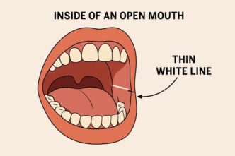 what that white line in your mouth really means
