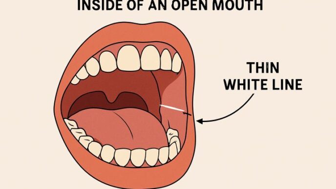 what that white line in your mouth really means